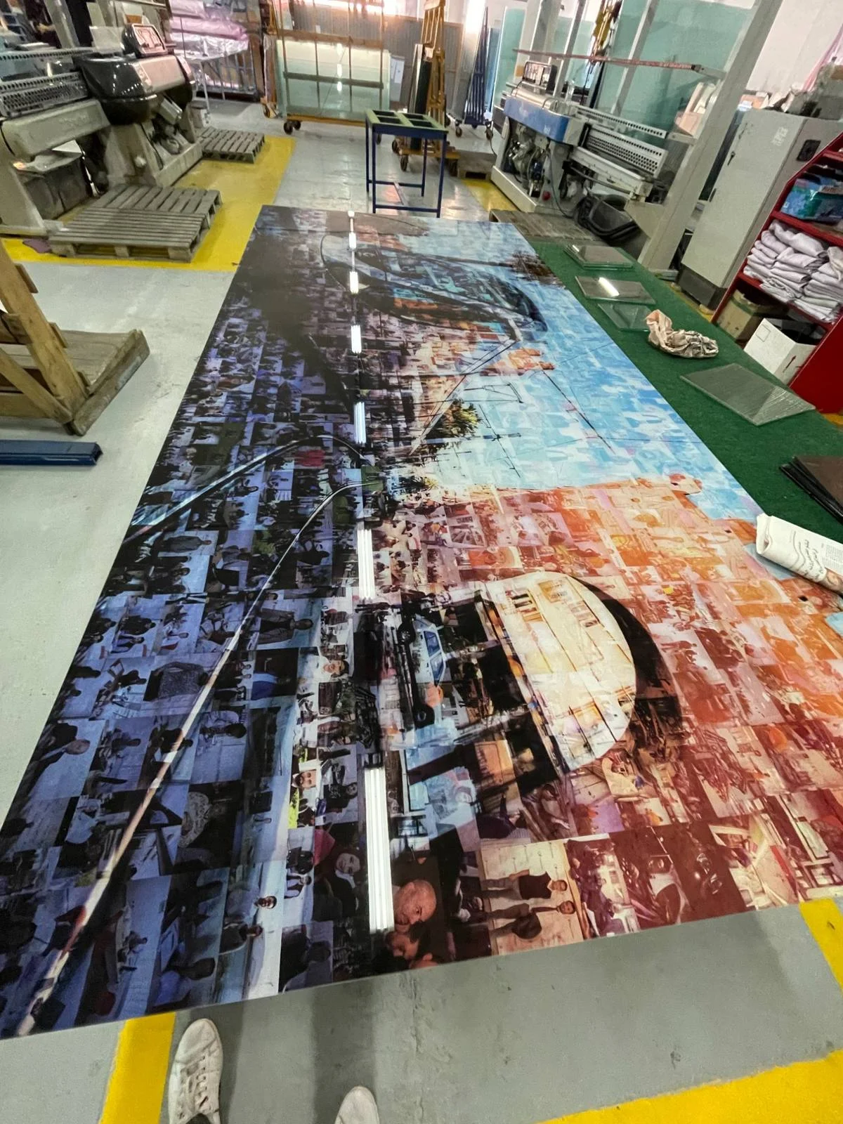 Grand format imprimé — tramway de Casablanca sur verre